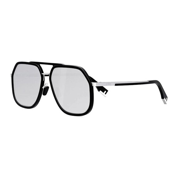 NEW FENDI SUNGLASSES, BLACK SILVER EYEWEAR FENDI, UNISEX SUNGLASSES FENDI - Picture 2 of 4